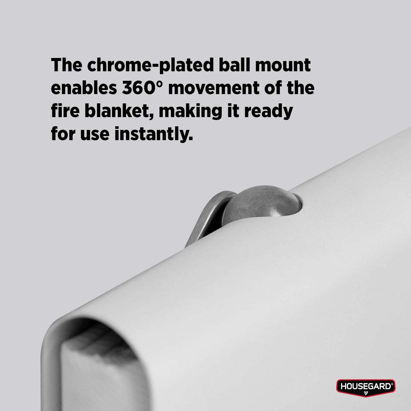 Housegard Mantle, brannteppe i metalldeksel, 120x120 cm, hvit