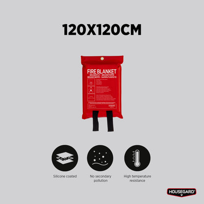 Housegard brannteppe, 120x120 cm, silikonbelegg