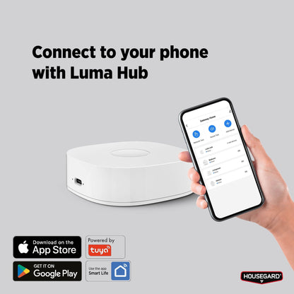 Housegard Luma trådløs, seriekoblet røykvarsler inkl. 10-års batteri, 2-pack