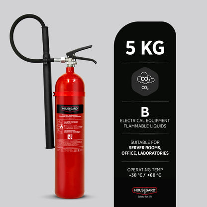 Housegard karbondioksid-slukker 5 kg, K5TGX