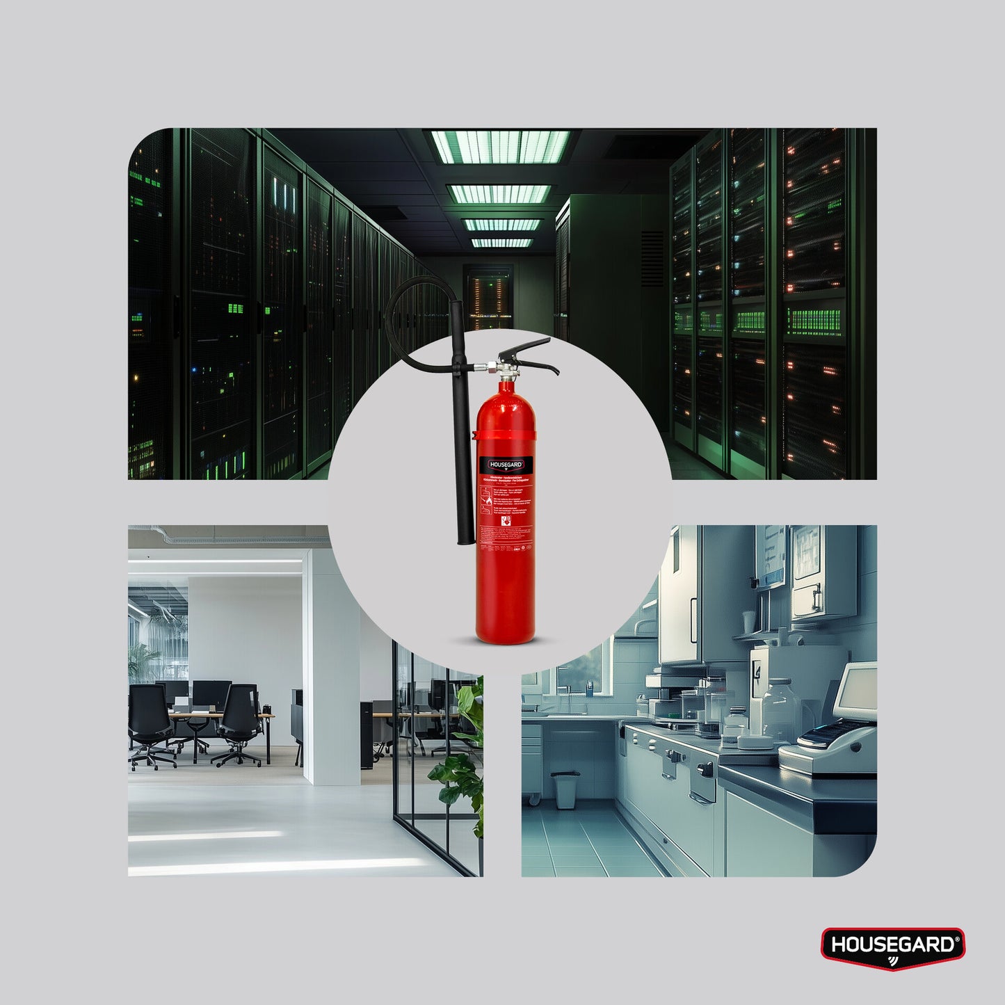 Housegard karbondioksid-slukker 5 kg, K5TGX