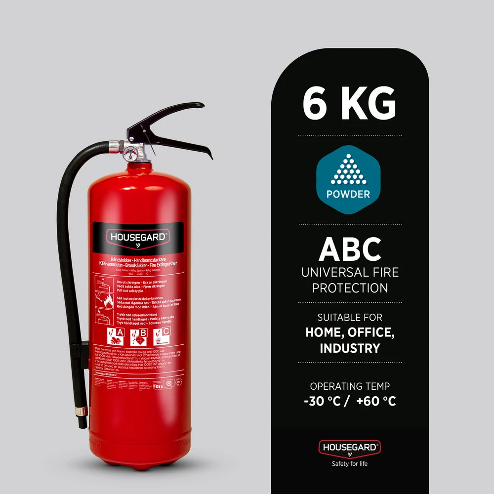 Housegard 6 kg Pulverslukker , PE6HR-A 55A