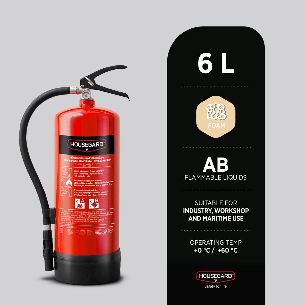Housegard skumslukker 6 l PFAS fri, FE6HR-C, 27A 144B
